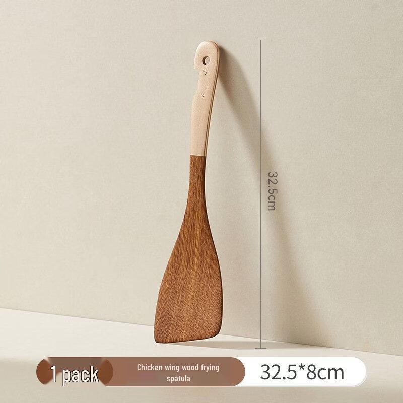 Wutuo Chicken Wing Wood Spatula and Soup Spoon Set