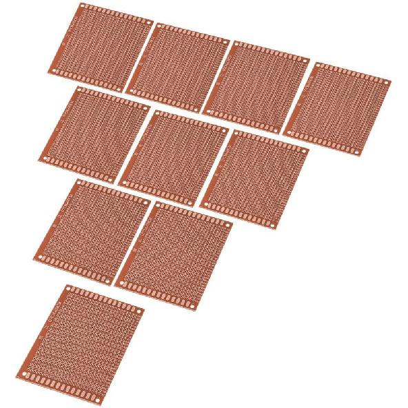 10pcs PCB Board Prototype Kit, PCB Prototype Single Sided DIY Universal Circuit Board 7x9cm Hole Diameter 1.2mm