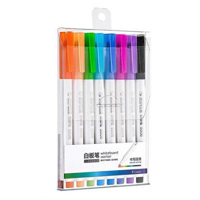 8 Stück Radierbarer Markierstift 8 Farben Farbiger Marker Tinte auf Wasserbasis Schnelltrocknend Whiteboard-Marker für Bürobedarf