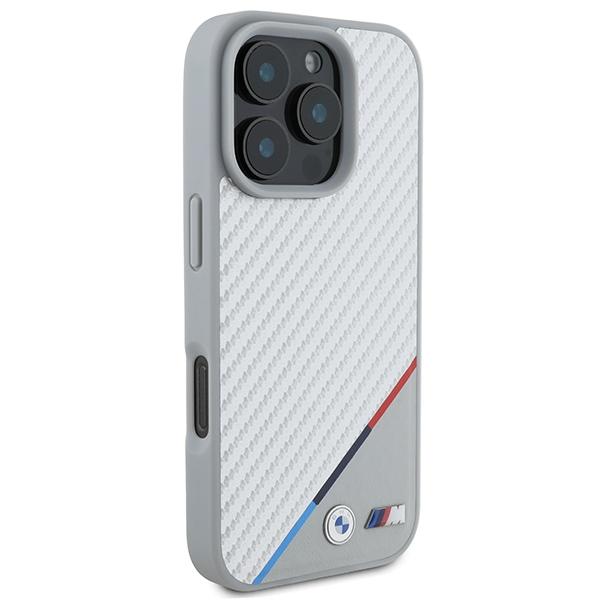 Bmw Bmhmp16L23Pudts Iphone 16 Pro 6.3 Szary/Grey Hardcase M Carbon Tricolor Line Magsafe