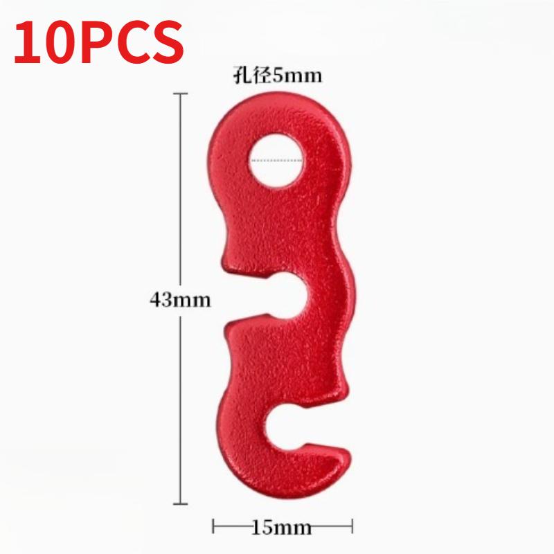 11PCS Outdoor tent three eye wind rope aluminum buckle outdoor tent fixed wind rope buckle