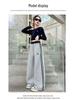 Autumn 2025 Wide-Leg Sweatpants for Middle & Big Kids - Korean Style, Junior Winter Sports Pants