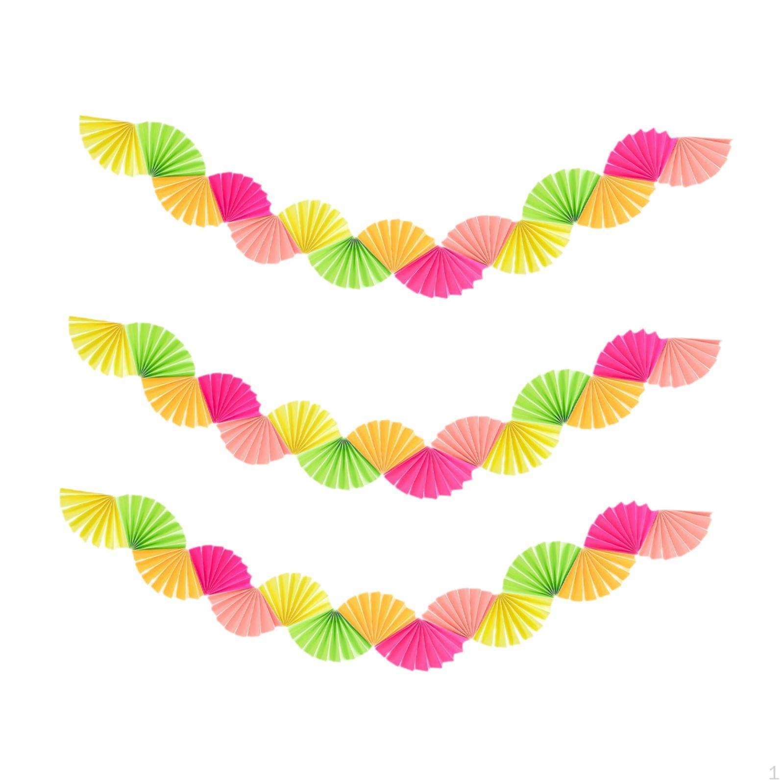 

3 шт. Бумажные веера Гирлянда Фон Баннер Подвесное украшение для Карнавала Свадебного душа Fluorescent