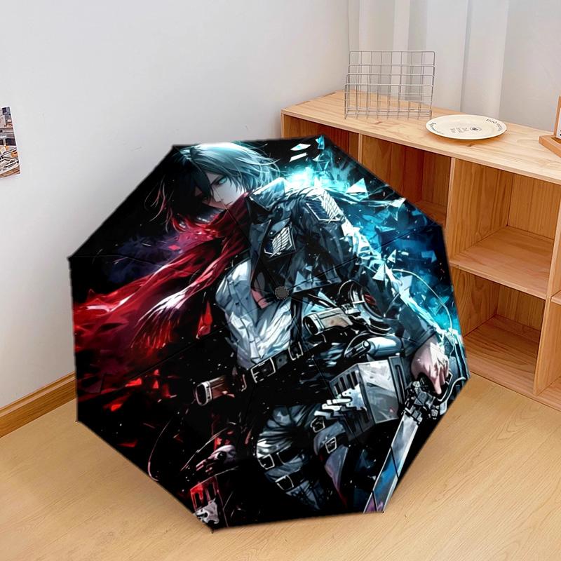 Attack Titan Automatic Umbrella - Suitable Travel Outdoor Portable Umbrella Birthday Gift Daily Essentials