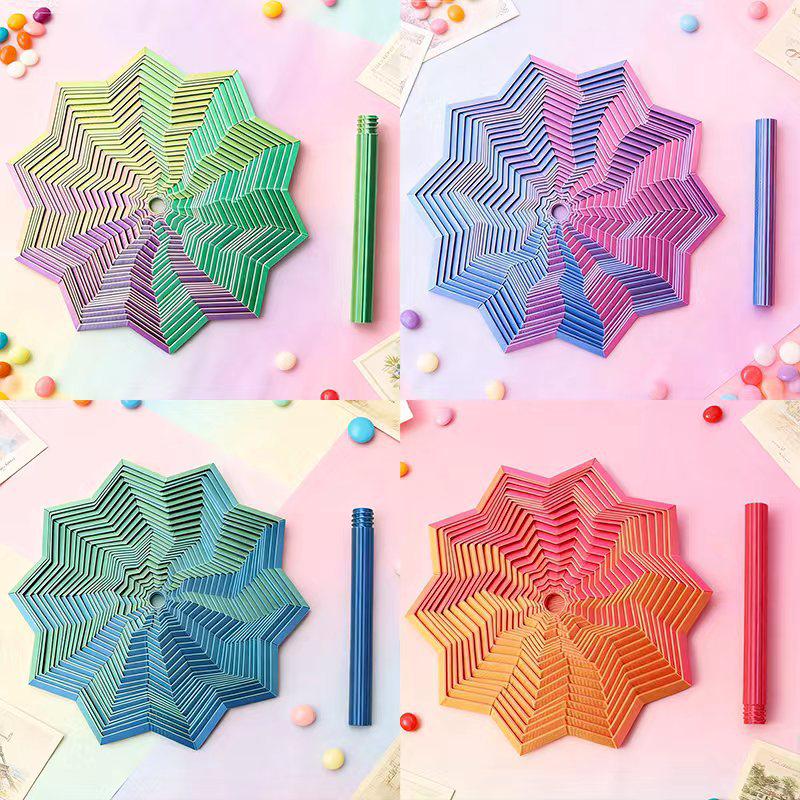 3D Carrot Tower Spiral Fidget Toy – Decompression Illusion Star