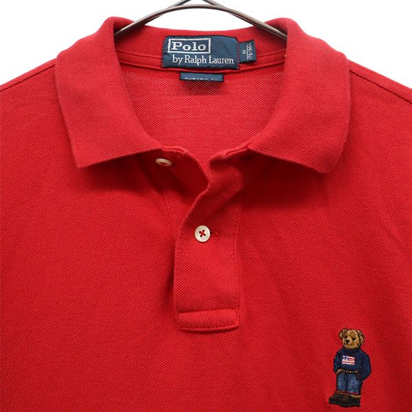 POLO RALPH LAUREN Polo Bear Embroidery Long sleeve Polo shirt Men's Used