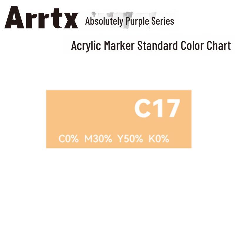 Arrtx Artesian Acrylmarker - Weiche Spitze, Wasserfest, 30 Lilatöne für DIY & Graffiti.