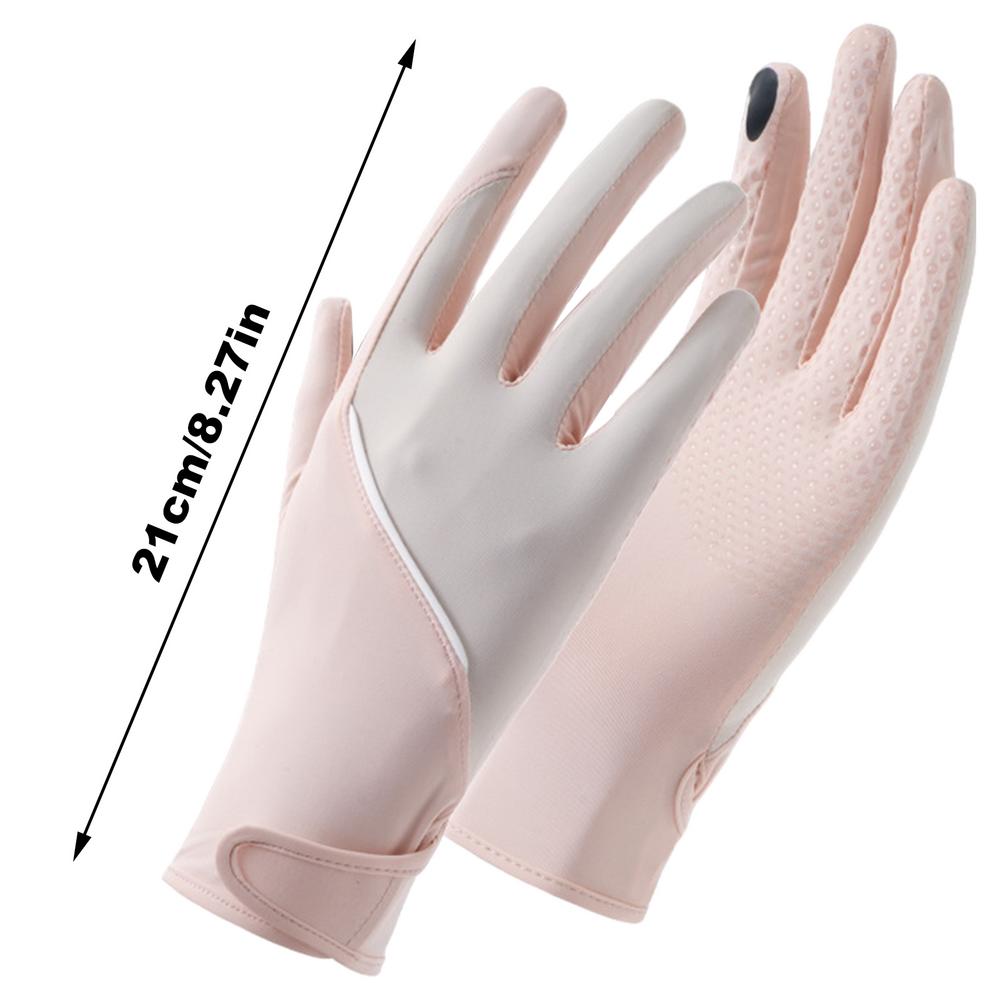 Gants de Conduite UV pour Femmes Gants Rafraîchissants en Soie Glacée Protection Solaire Gants Fil Nuage Rafraîchissants Soleil UV Pour Conduite Cyclisme
