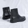 Men's Summer Short Boots 2026 British Black Round Toe One Foot Chimney Boots Trendy Side Zipper Men's Boots