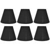 6 stk Stoff Lampeskjerm Klut Clip-on Lampeskjerm for E14 Bord Lysekrone Gulvlampe Vegglampe