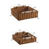 Plastic Storage Tray Rectangular Woven Basket New Serving Tray  Dining Table
