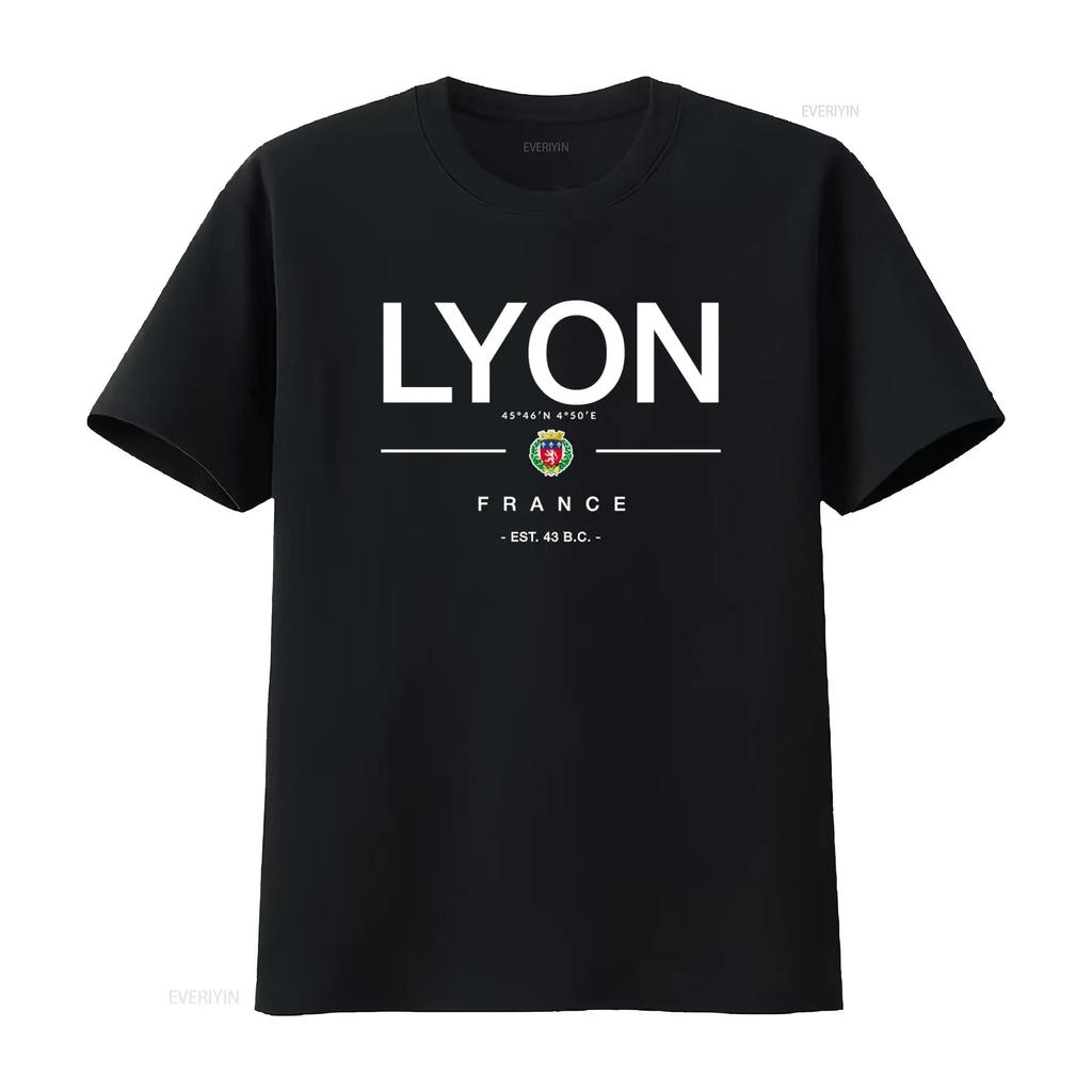Lyon France T Shirt Vacation Apparel Souvenir Jersey French City Print vintage Washed graphic U