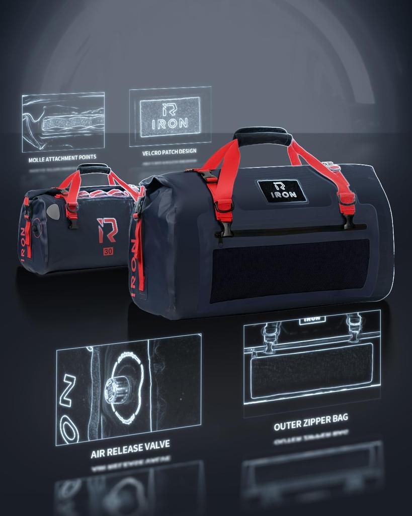 IRON Motorcycle Seat Touring Camping with Shoulder Strap and Reflective Fully Drum Touring Seat Outdoor JIA'S Bag, Bag, & Touring, Tape, One-Touch