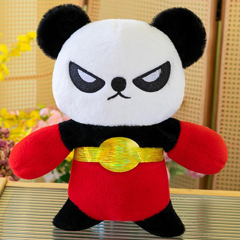 

Guochao Giant Panda Plush Toy - Boxing Panda Doll Ragdoll 25cm 0.15kg