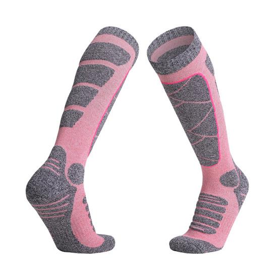 Yousheng Knee High Ski Socks Men Women Stretchy Thermal Knee Socks Breathable Shock Absorption Socks for Snowboarding Hiking Mountaineering