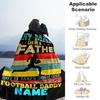 Football Daddy Personalized Text Blanket Multi-purpose Personalized Blanket Durable Comfort Throw For Couch Living Room Home Decor Livingroom