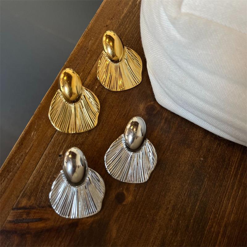 Exquisite Irregular Leaves Texture Flowers Dangle Earring for Earring Luxury Creative Polygonal Geometric Jewelry Girl Gift