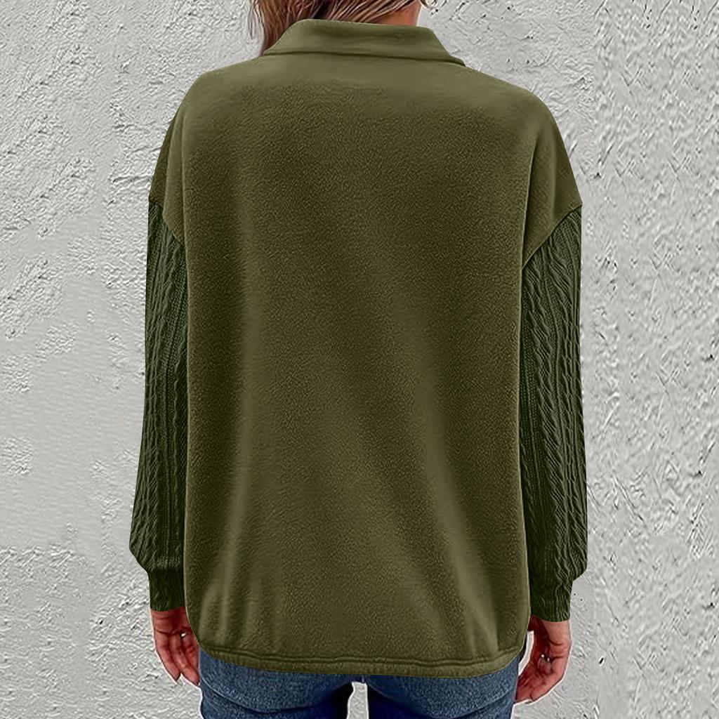 Women Fall Fashion Long Sleeve Shirts Patchwork Sweatshirt Casual Pullover Tops