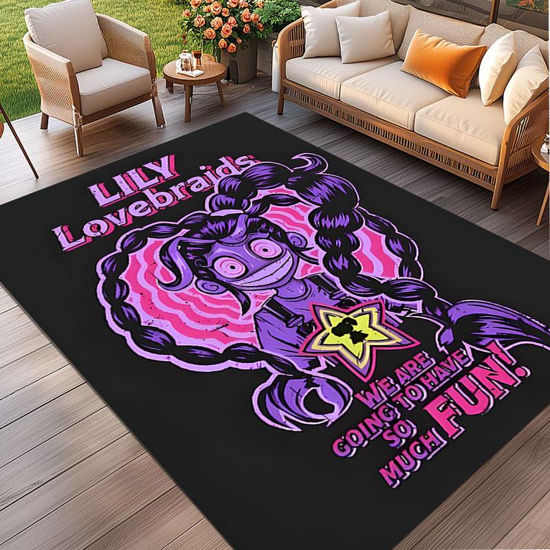 Lily Lovebraids Print Rug, Washable Floor Carpet, For Entryway Dorm Laundry Room Office Study, Home Decor Birthday Christmas Gift