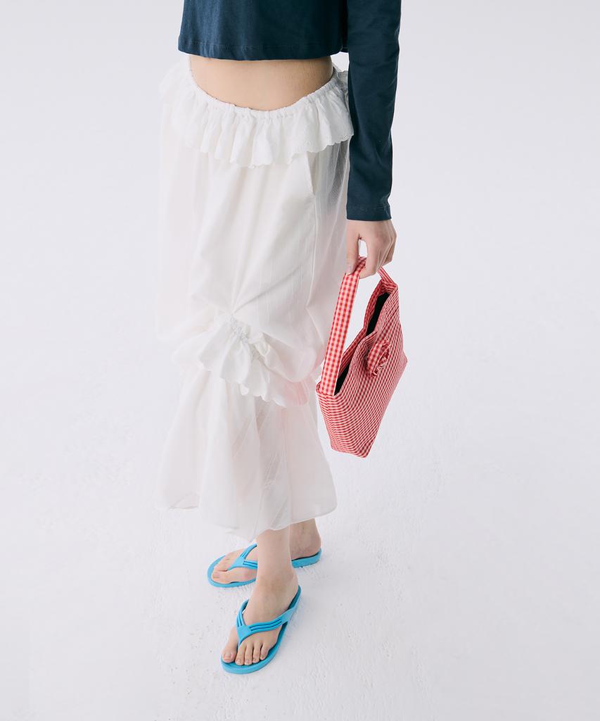 Jun Jun Space Vol12. Frill Long Skirt_White(Vol12. Frill Long Skirt_White