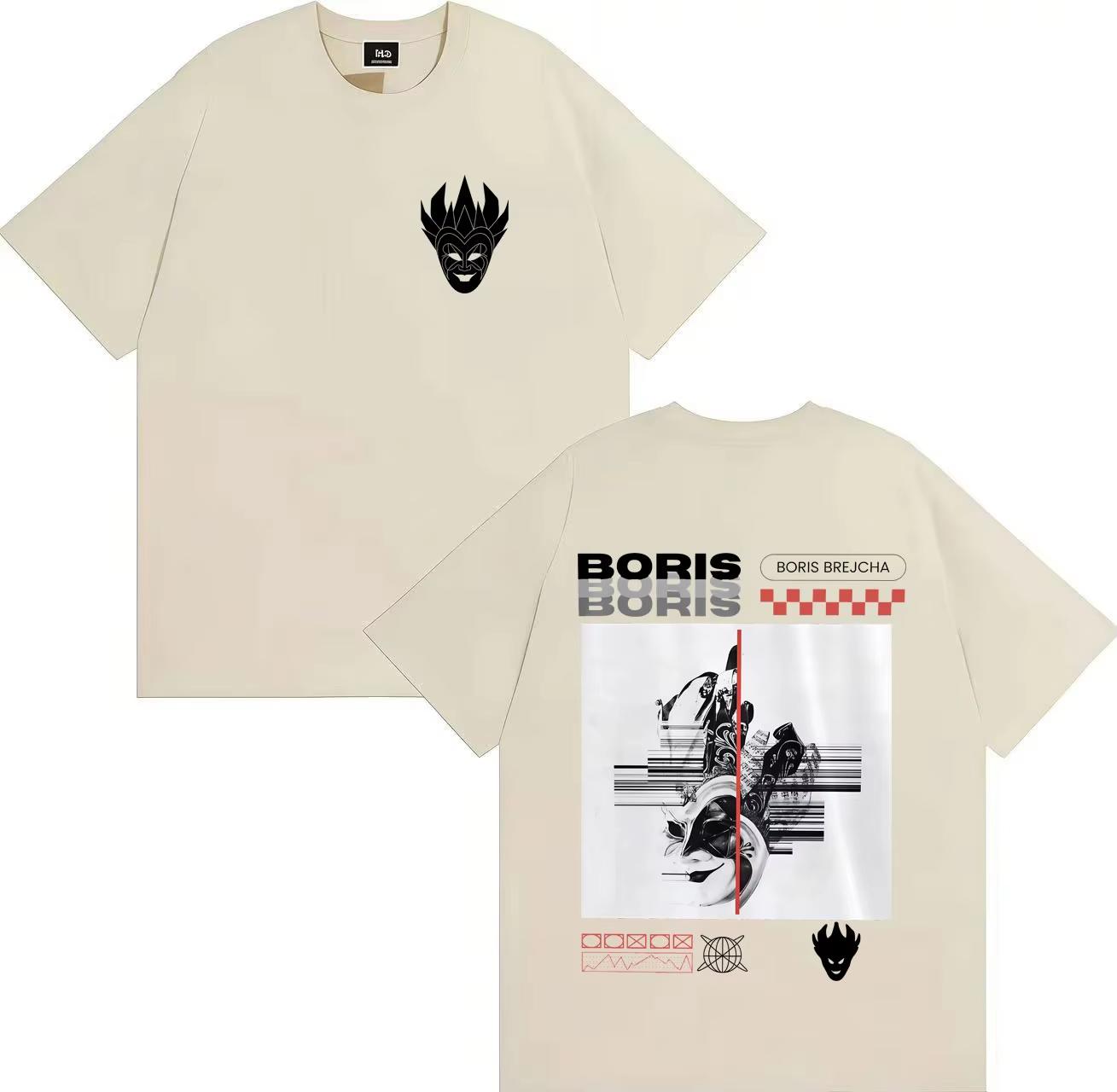 

The 2026 Boris Brejcha Reflection Tours Bestselling Gothic Men and Women Summer Pure Cotton Printed Tshirts Ins 4XL