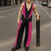 INCERUN Men V Neck Sleeveless Stitching Waistcoat and Long Pants Outfits Sets