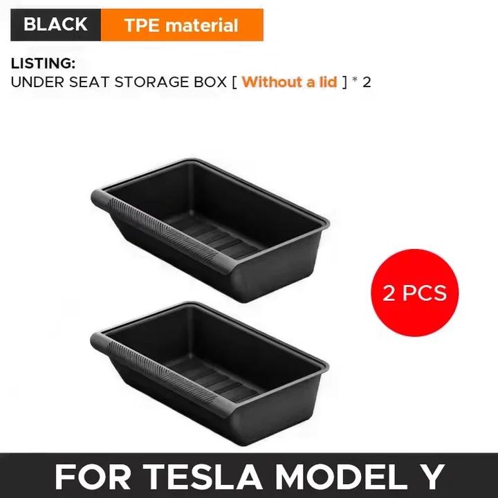 For Tesla Model Y 2020-2026 Juniper 2026-2026 Under Seat Storage Box Car Interior Accessories Drawer Type Organizer Lower Box