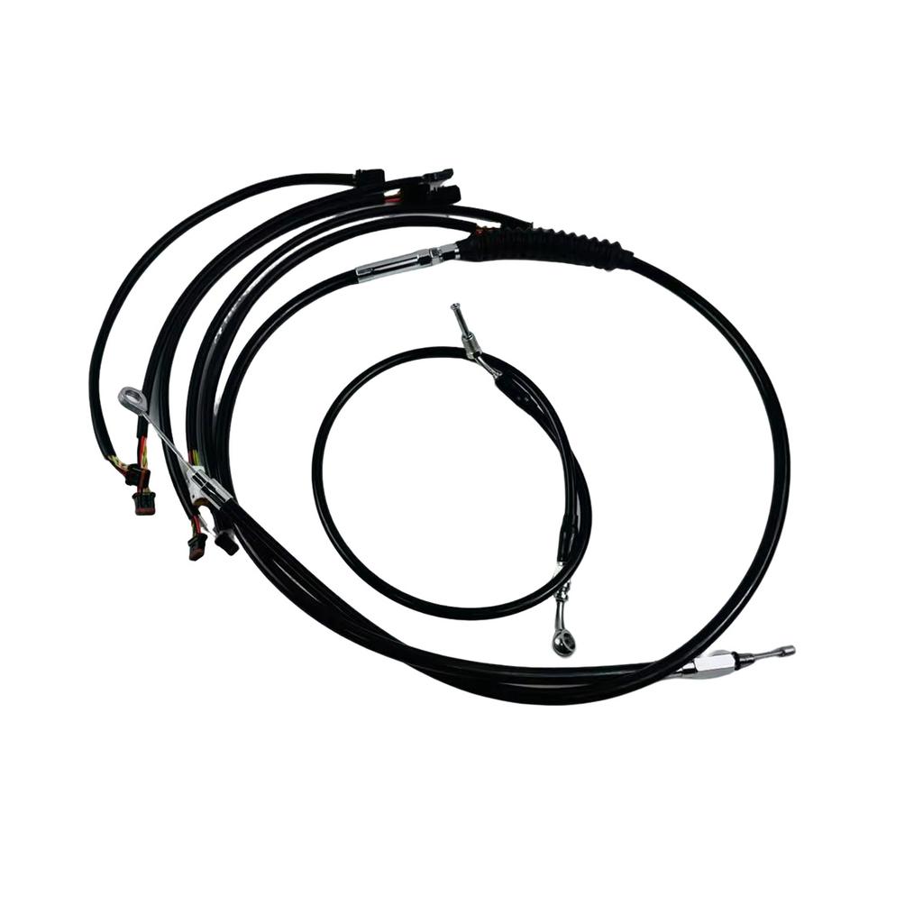 Motorcycle Handlebar Brake Clutch Oil Hose Line + Extender Cable Line for Harley Breakout Fat Boy Street Bob Low Rider 2018-2025