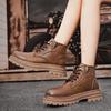 Fashion Schnür-Herren High Top Sneaker Leder Herren Neuankömmling Winterstiefel All-Match Herrenmode Motorradstiefel Herren Freizeitschuhe