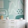 Wallpaper - Geometric Shapes And Patterns - Abstract Background With Turquoise Patterns