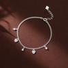 S925 Sterling Silver Double Layer Chain With Zirconia Heart Charm Bracelets Jewelry Women Gift Accessories YB-XY-902