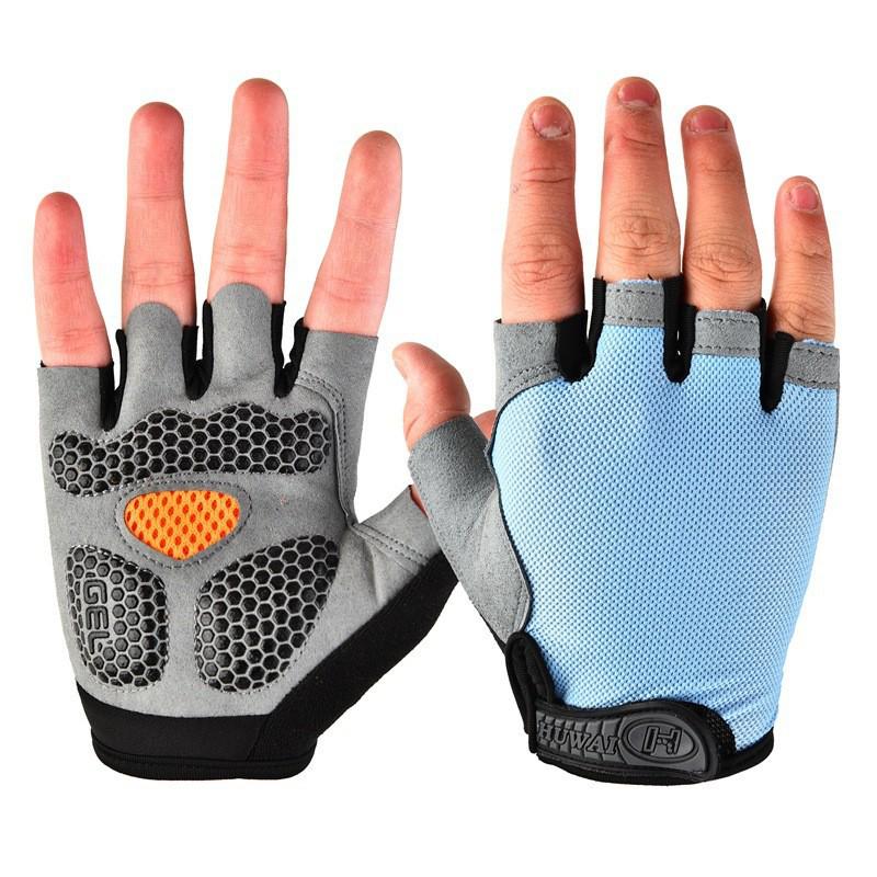 Unisex Breathable Half-Finger Fitness Gloves with Wrist Support and Anti-Slip Grip for Weightlifting and Exercise