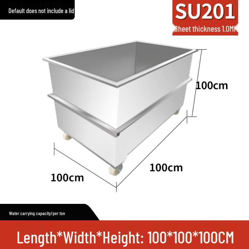 Large Capacity Stainless Steel Rectangular Fermentation & Soaking Tank