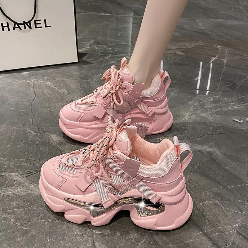 Fashion Classic Sneakers Women Autumn Fashion Chunky Women Shoes Breathable Sneakers Tenis Feminino Trainers Zapatillas Mujer 8CM