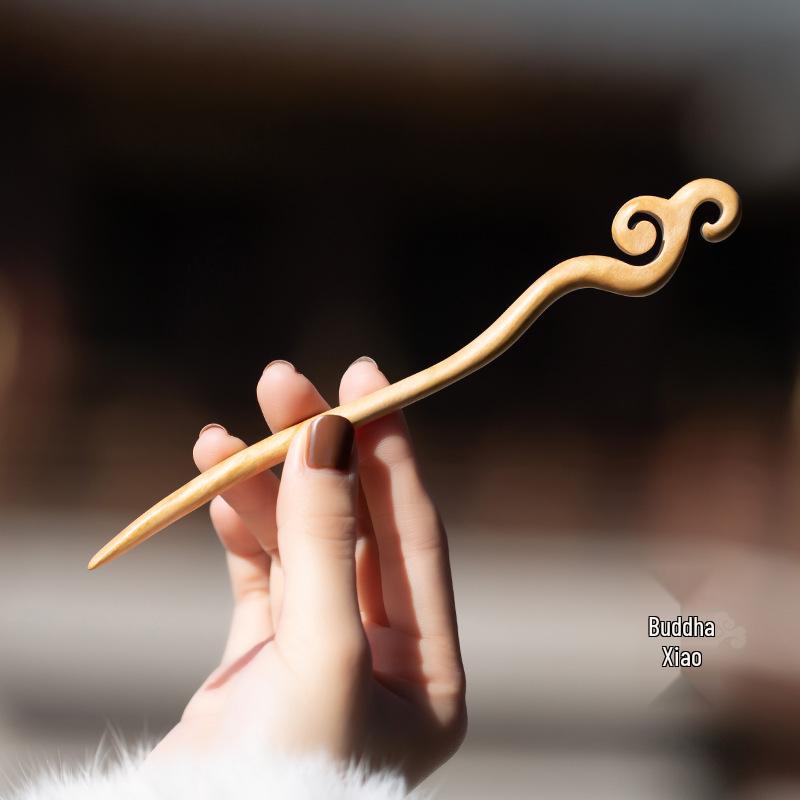 

Высококачественная заколка для волос из персикового дерева ручной работы для женщин - Аксессуар для прически в древнем стиле