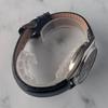 Used Working item SEIKO Seiko 5 automatic winding 90s vintage black dial cut index gold needle leather belt