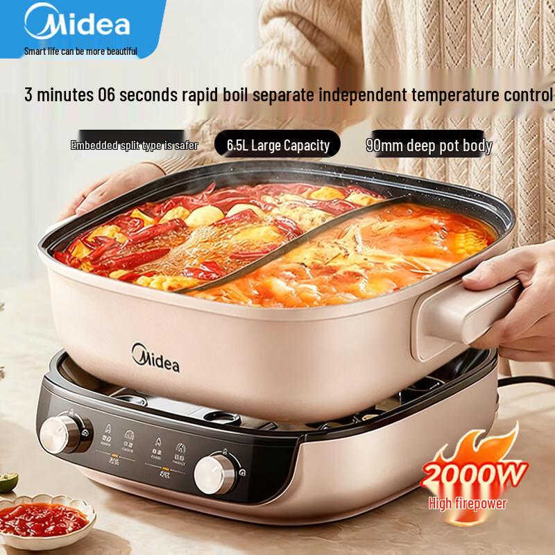 Midea 6.5L Split Dual Electric Hot Pot