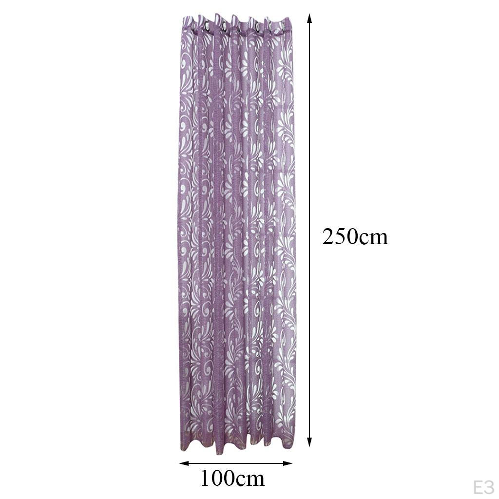 Grommet Floral Textured Bay Window