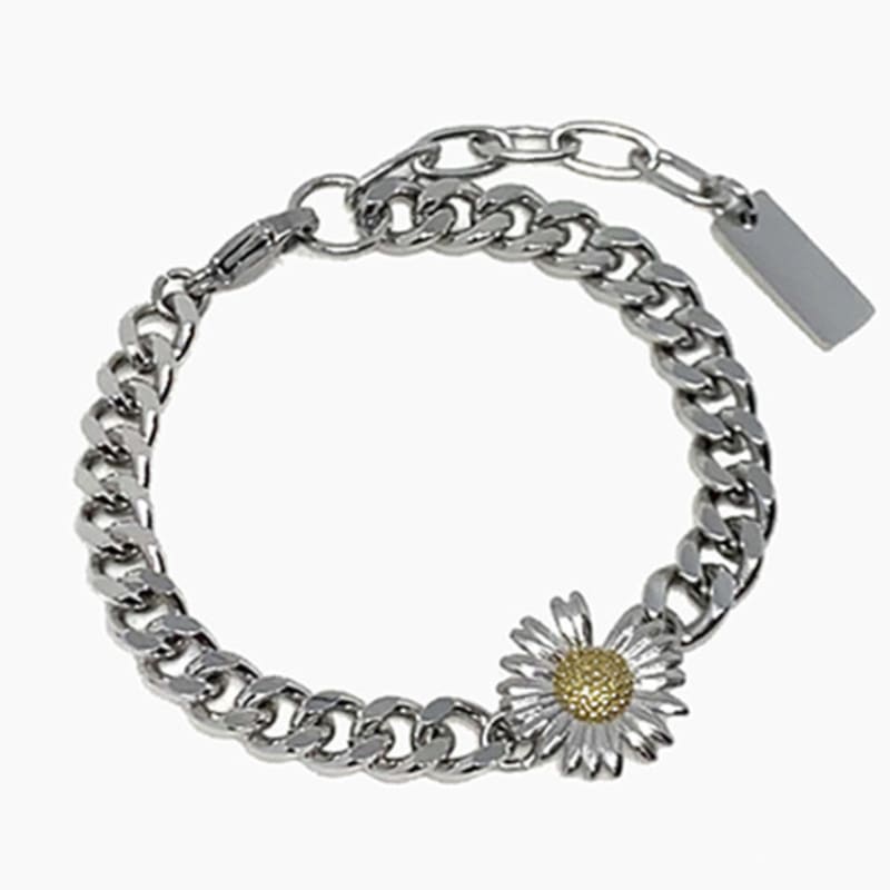 SEPTEMBER5 Bold Sunflower Chain Bracelet