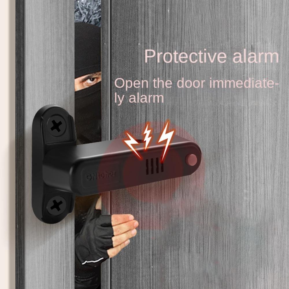 New Aluminum Alloy Door Lock Alarm Security Supplies Anti-theft Burglar Alarm 120db Portable Door Stopper Traveling