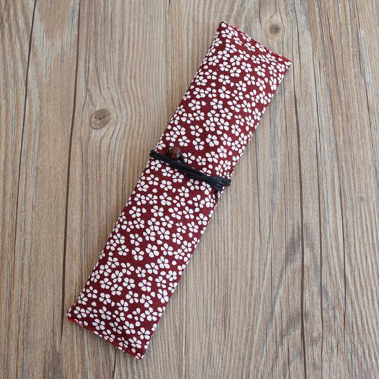 Přenosný potisk květin Stahovací šňůrka Příbory Nádobí Taška Lžíce Nůž Vidlička Pouzdro