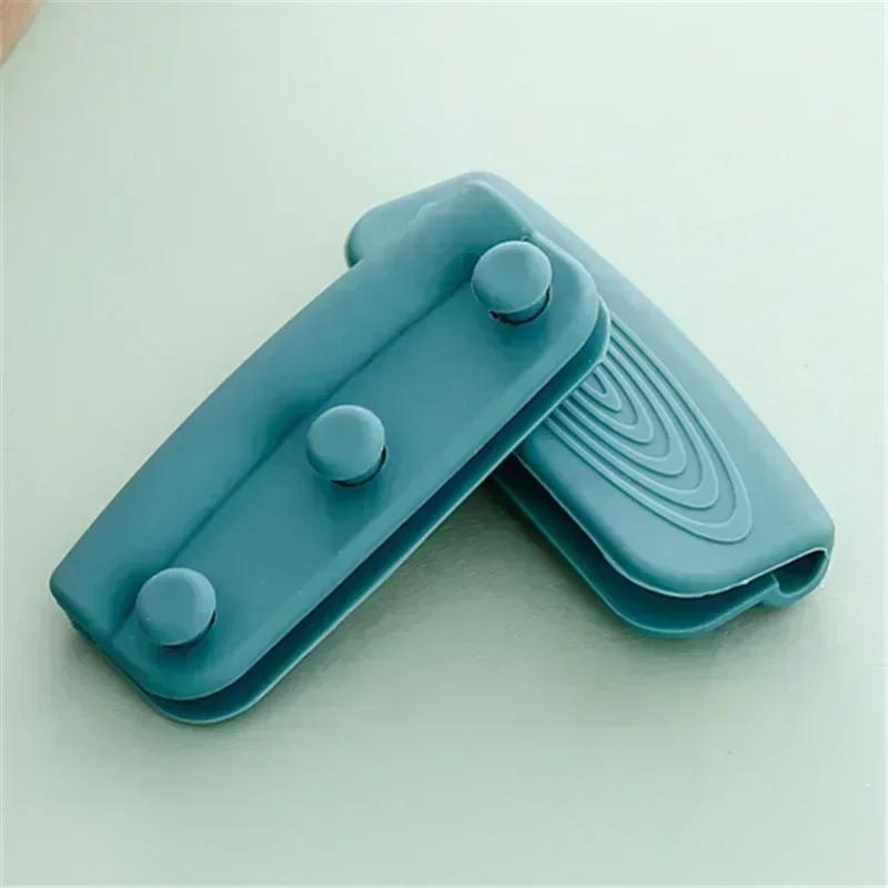 1 Pair Silicone Handles Non-Slip Silicone Pot Handle Cover Anti-Scalding Heat Insulation Pot Handle Cover Kitchen Accessories