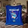 Kevin De Bruyne Print Flannel Blanket Soft Warm Sofa Bed Throw Blanket For Home Office Bedroom