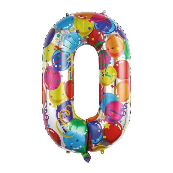 40 Inch Aluminum Foil Number Balloon Colorful 2024 New Year Large Size Balloon Celebration Decoration Party Supplies