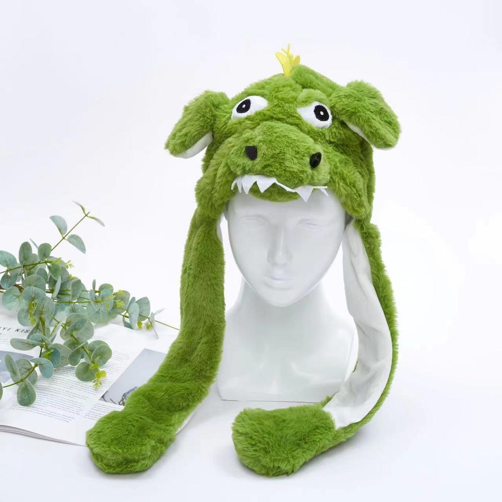 Lustige Weihnachts-Halloween-Plüschmützen mit Hirsch-Kürbis, Weihnachtsmann, Geistertierohren, beweglichen Plüschmützen für Jungen und Mädchen, Weihnachtsgeschenke