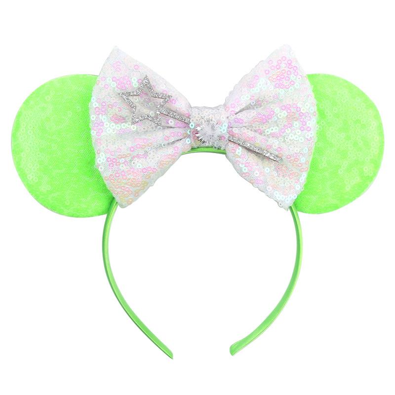 Newest Mouse Ears Headband Kid Adult Festival Party Sequins HairBow Hairband Women Girl Hair Accessories Gift