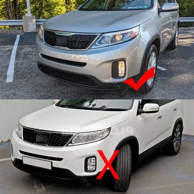 Car Front Bumper Fog Light Lamp Cover Frame Lid Cap For Kia Sorento 2014 2015 Foglight Foglamp