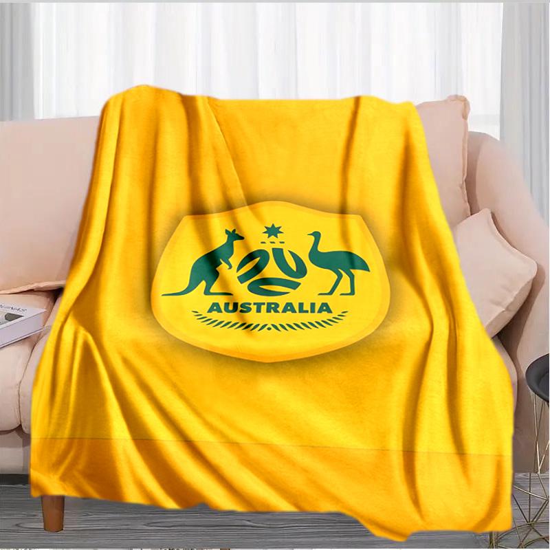 Australia Coat Of Arms Emblem Blanket Suitable for Sofas, Beds, Offices, And Camping - Perfect Gift for Halloween Christmas