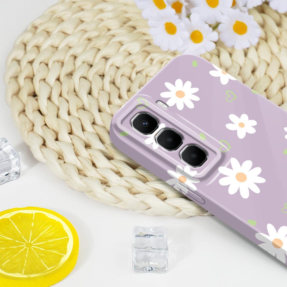Tender Daisy Phone Case For Infinix Hot 60 60I 40 30I 12 10 Note 50 30 Pro Plus Play 4G 5G Film Hard Cover