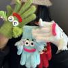 Korean version Cute funny ugly cute gloves winter female velvet warm windproof cold student riding touch screen five fingers